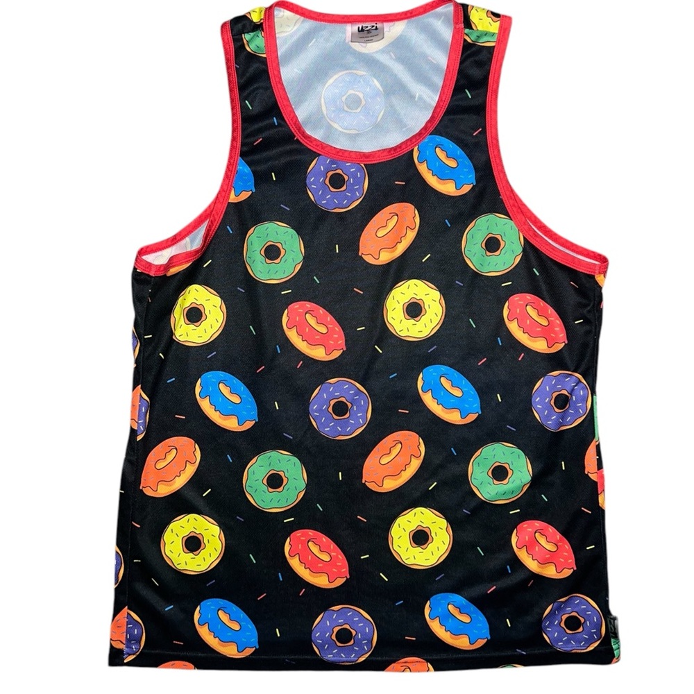 Colorful Donut Print Kids Tank Top